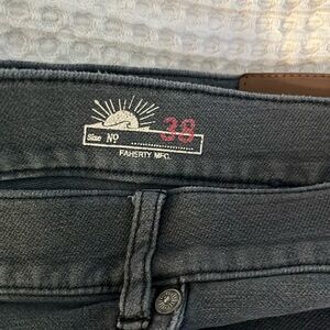Faherty Stretch Terry 5-Pocket Pants/Jeans Grey Size 38x32 Good condition.